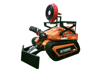 RXR-YM60000D消防排煙滅火機器人 （第4代，油動液壓，帶推鏟，可升降排煙機）