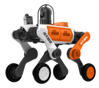 輔助偵察四足機器狗（輪足，【MESH防爆自組網(wǎng)基站、防爆布撒式自組網(wǎng)拋投裝置、四合一多功能模塊（喊話+照明+警示+拾音）、防爆多參數(shù)測定器（10種氣體）、防爆雙向?qū)χv模塊 】）