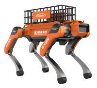 輔助運輸四足機器狗（40kg超級大狗，第6代，高強度載物框+伴隨功能+自探索式導(dǎo)航系統(tǒng)+自組網(wǎng)+云管理平臺）